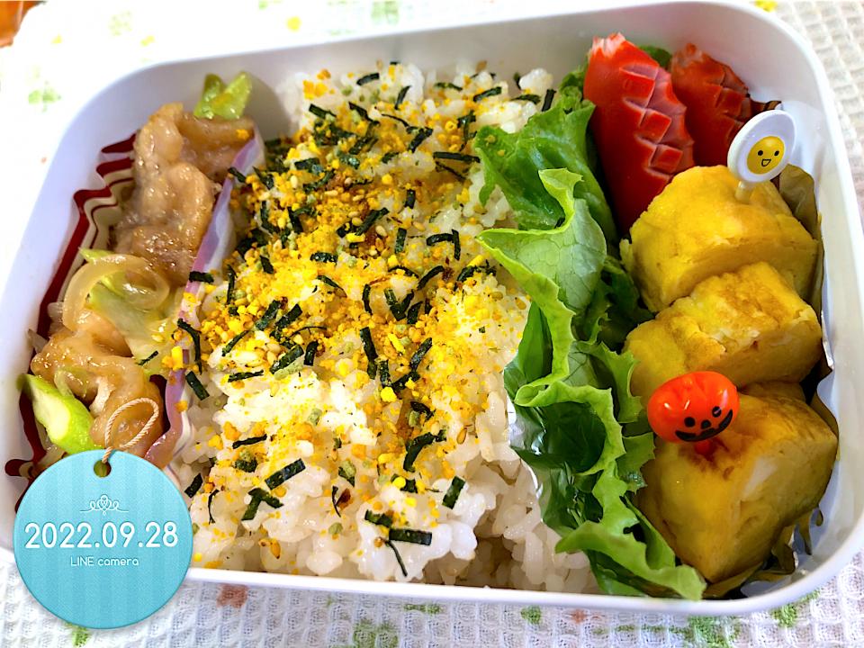 f.1125beさんの料理 本日のお弁当〜。ピーマン餃子弁当〜
